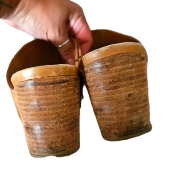 Madewell Womens Tan The Harper Classic Minimalist Slip On Leather Mule 9 - Picture 4 of 15